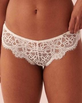 low-rise lace briefs