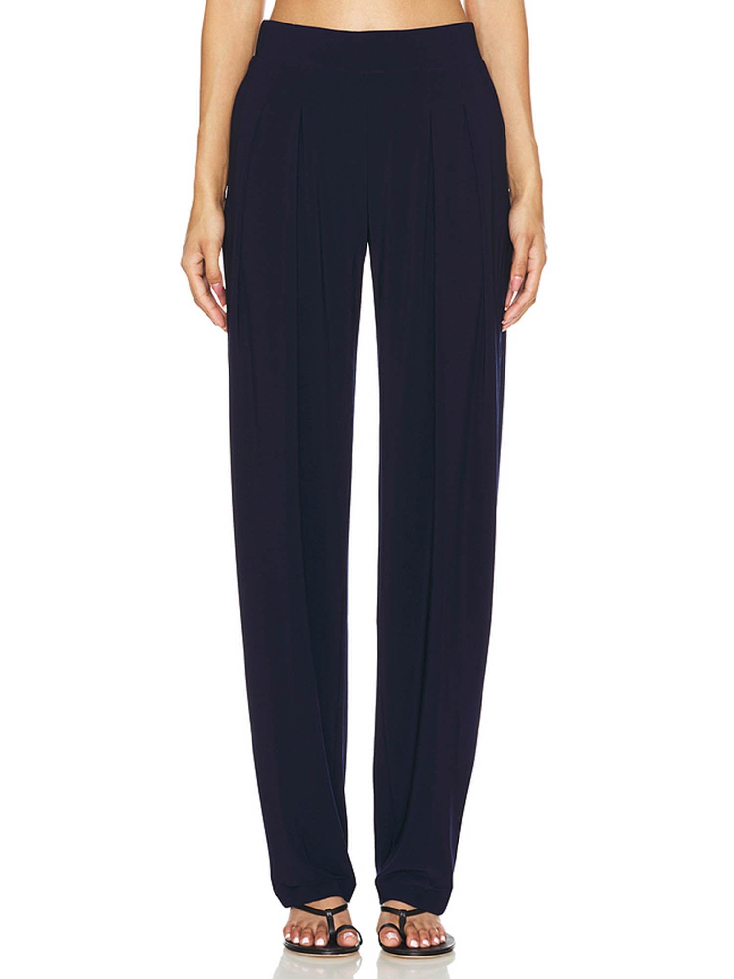 low rise pleated trouser