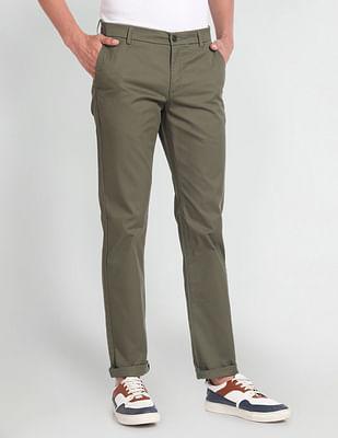 low rise regular fit trousers