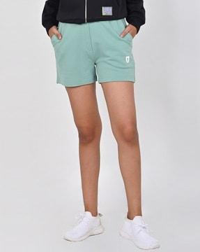 low rise shorts with slip pockets