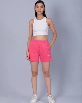 low rise shorts with slip pockets