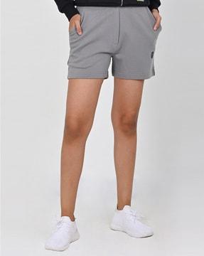 low rise shorts with slip pockets