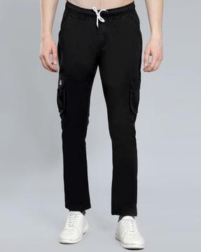 low-rise slim fit cargo pants