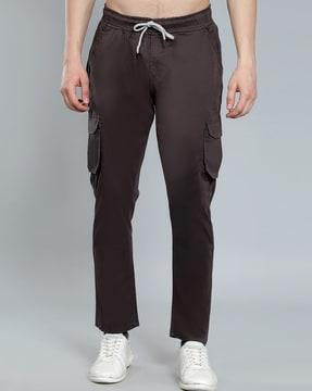 low-rise slim fit cargo pants