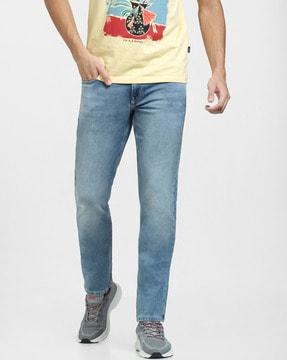 low-rise slim fit jeans