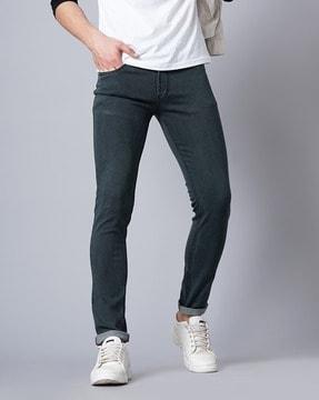 low-rise slim fit jeans