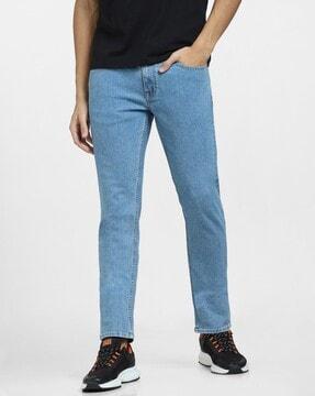 low rise slim-fit jeans