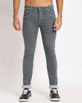 low-rise slim fit jeans