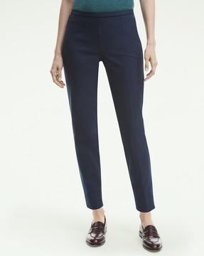 low-rise slim fit pants