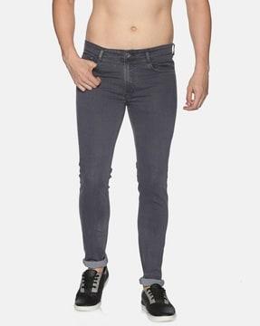 low-rise straight fit jeans