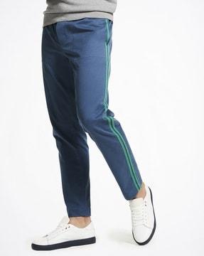 low-rise track pants with side pockets