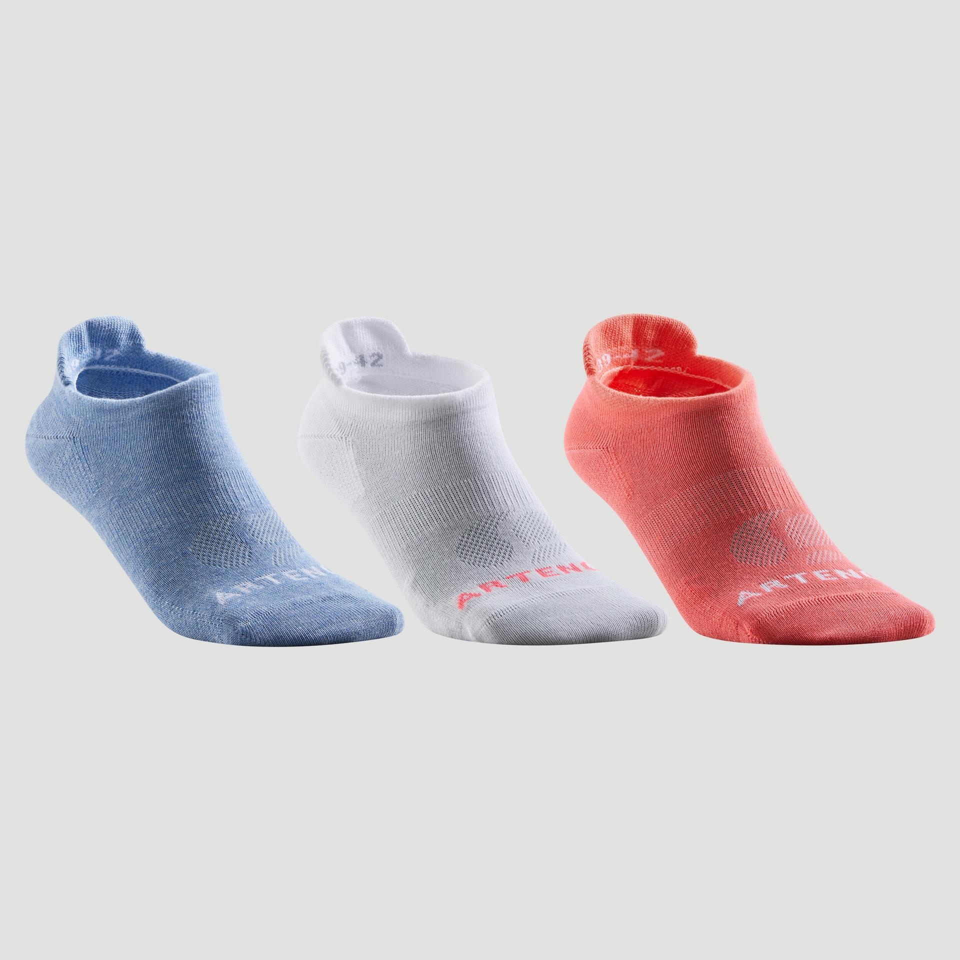 low sports socks rs 160 tri-pack - sky blue/white/pink