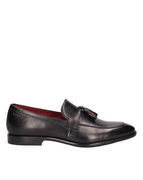 low-top round-toe tassel loafers