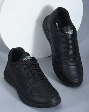 low-top lace-up school shoes