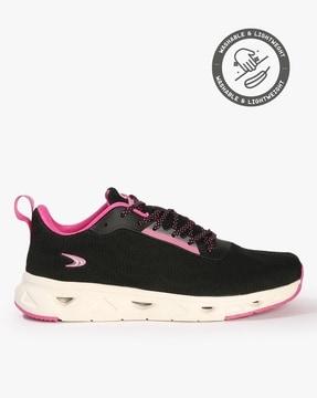 low-top lace-up walking shoes