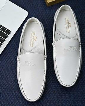 low-top loafers with slip-on styling