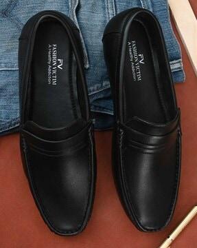 low-top loafers with slip-on styling