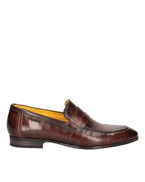 low-top round-toe penny loafers