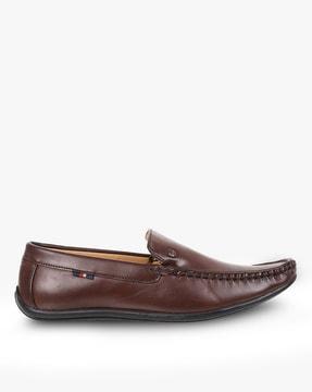 low top slip-on loafers braided hem