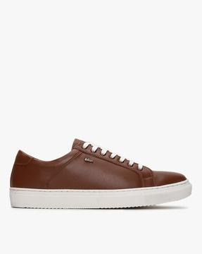 low-tops round-toe lace-up sneakers