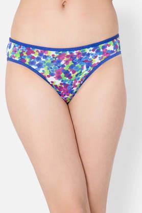 low waist floral print bikini panty in multicolour - multi