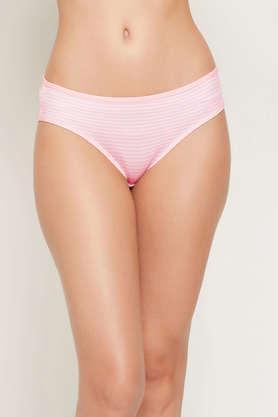 low waist striped bikini panty in soft pink - pink