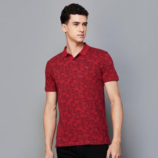 lp jeans men printed regular polo t-shirt