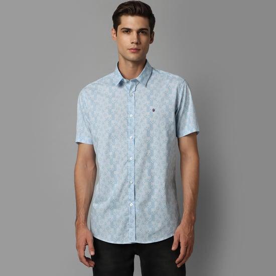 lp sport men printed slim fit casual shirt