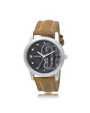 lr14 analogue wrist watch with tang buckle closure