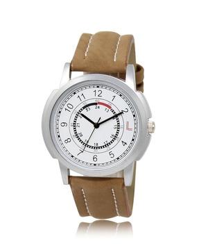 lr17 analogue watch with leather strap