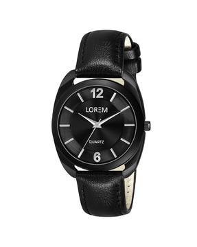 lr323 women analogue wrist watch with leather strap