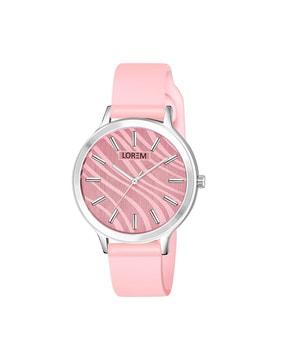 lr351 women analogue wrist watch with silicone strap
