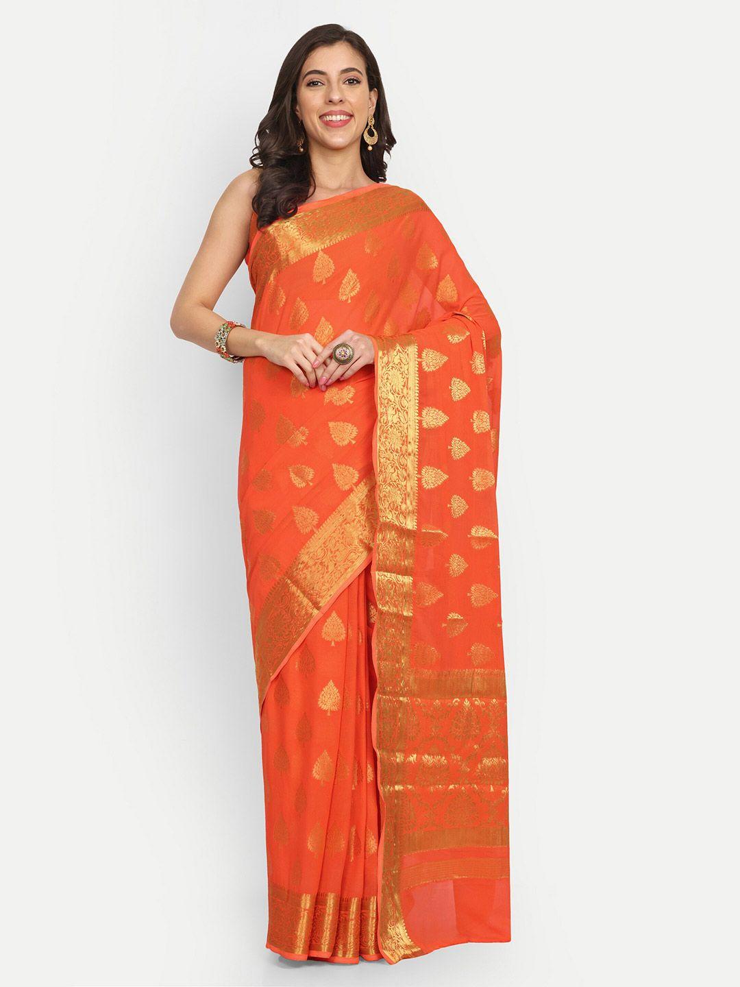 lts label tripti saxena ethnic motifs woven design zari chiffon saree