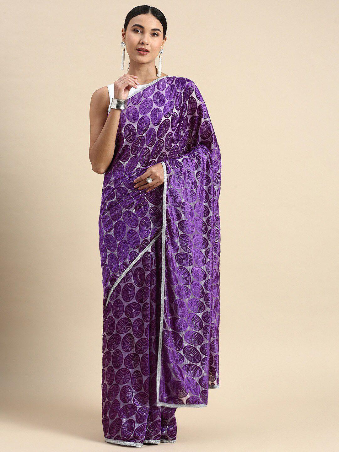 lts label tripti saxena geometric woven design velvet saree
