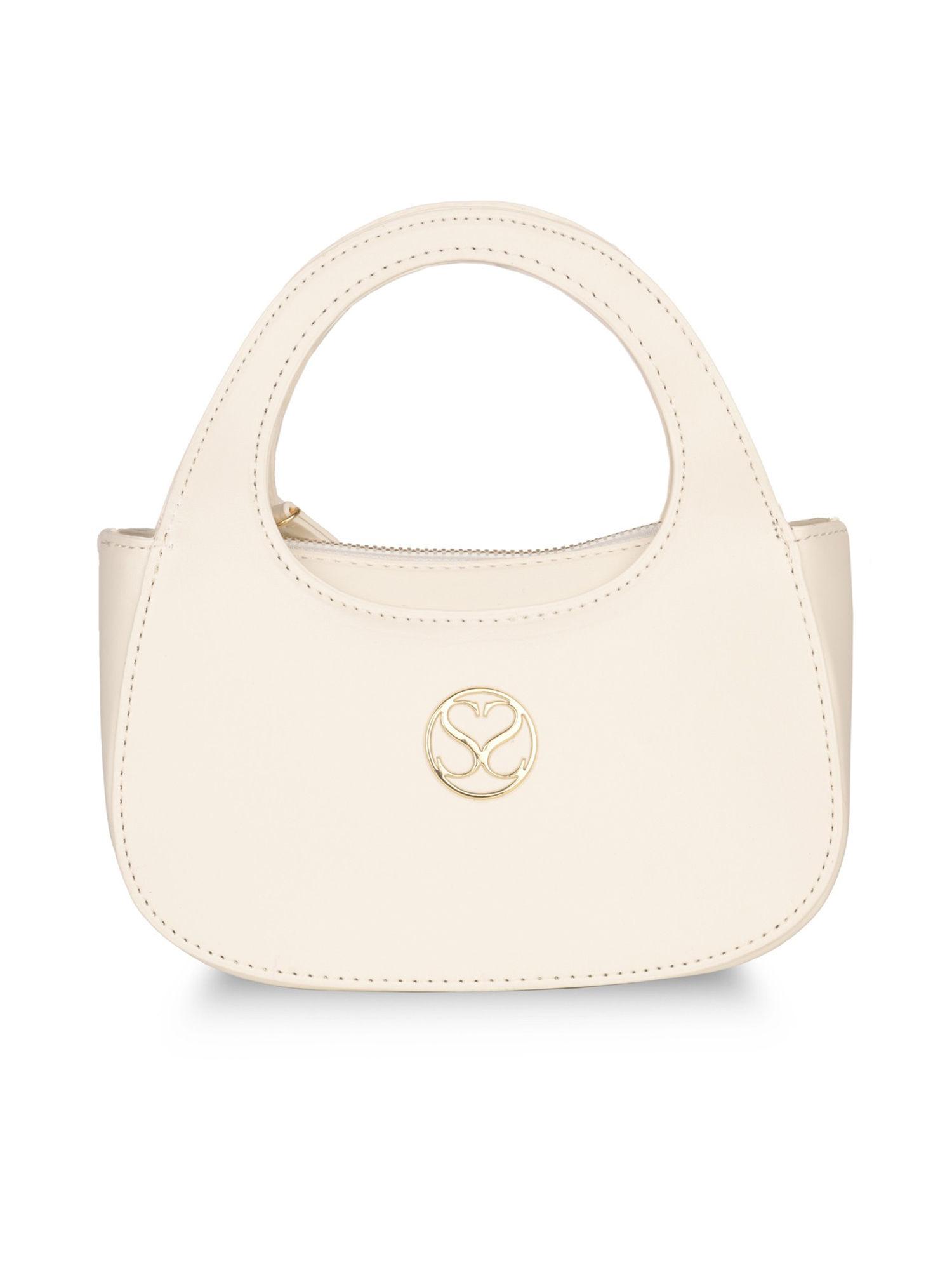 luciana womens white sling bag (s)