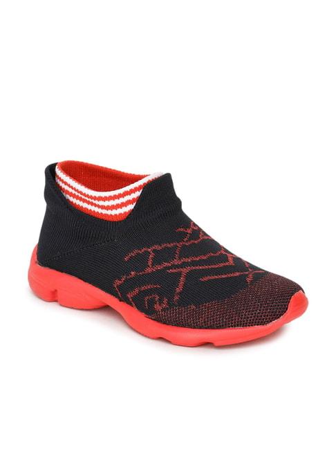 lucy & luke by liberty kids red & black casual sneakers