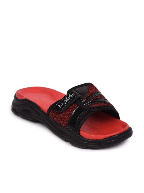 lucy & luke by liberty kids red slide sandals