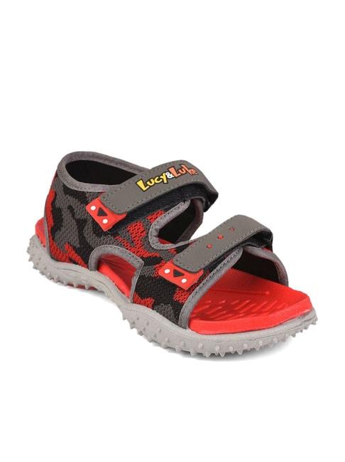 lucy & luke by liberty kids rico-17 red floater sandals