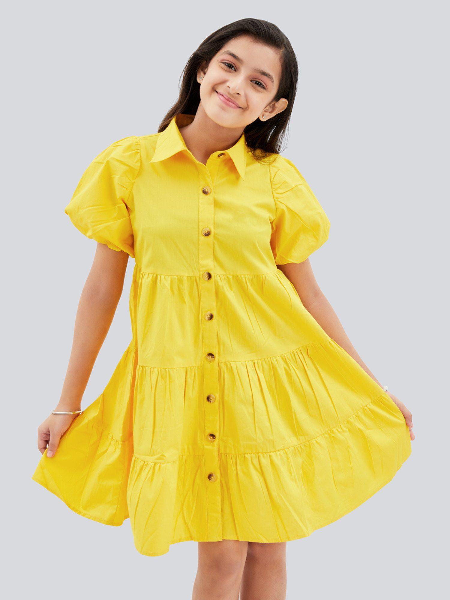 lucy shirt dress - turmeric yellow