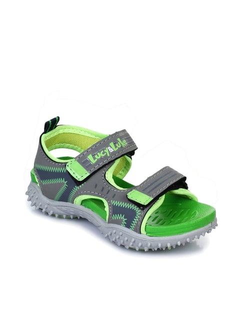 lucy & luke by liberty kids green floater sandals