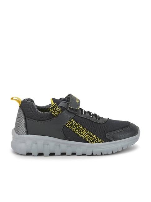 lucy & luke by liberty kids grey & yellow velcro shoes