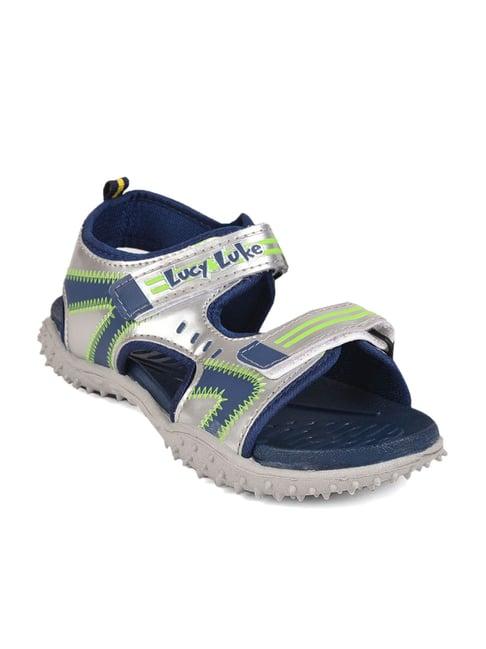 lucy & luke by liberty kids rico-15 navy floater sandals