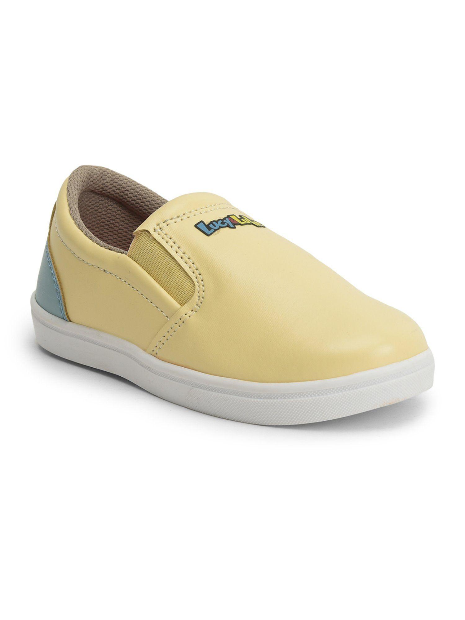 lucy & luke mint 2 kids non lacing casual shoes yellow