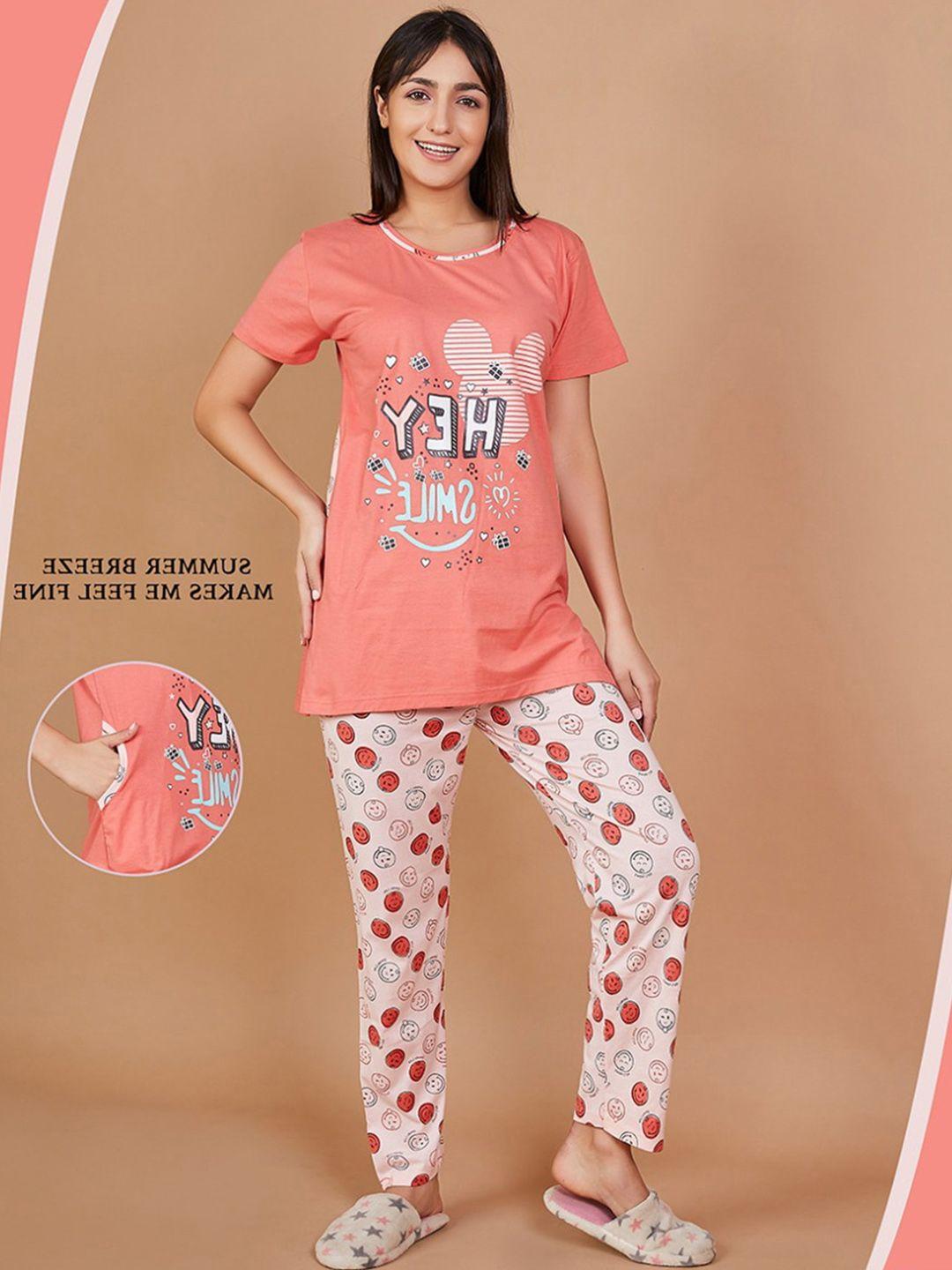 lugo cartoon characters printed night suit