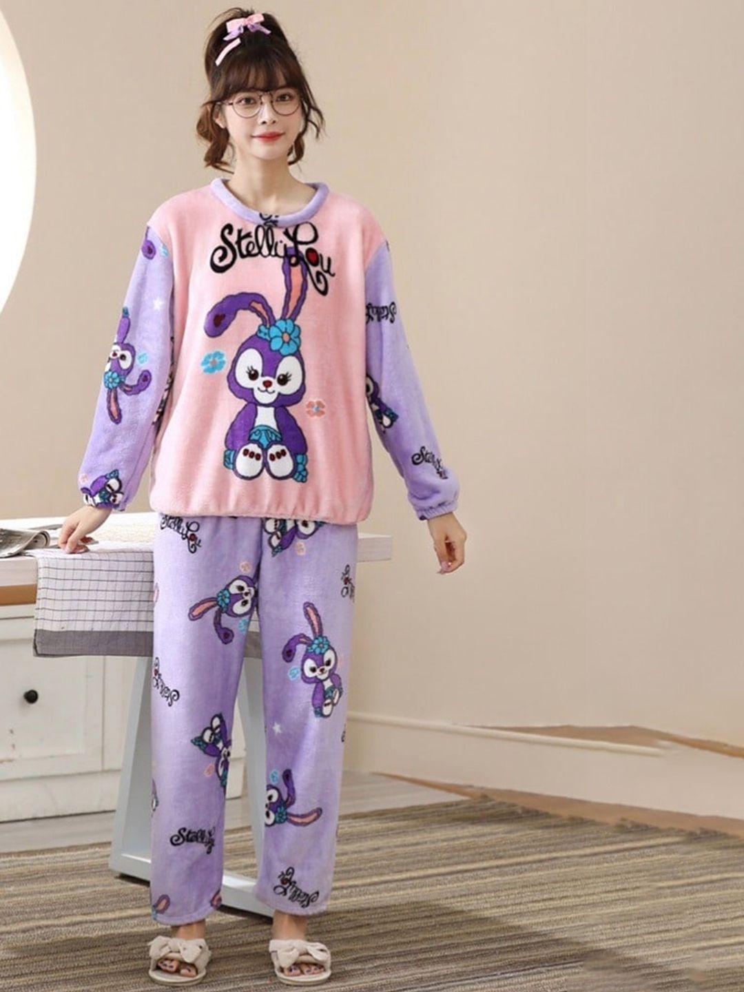 lugo graphic printed night suit