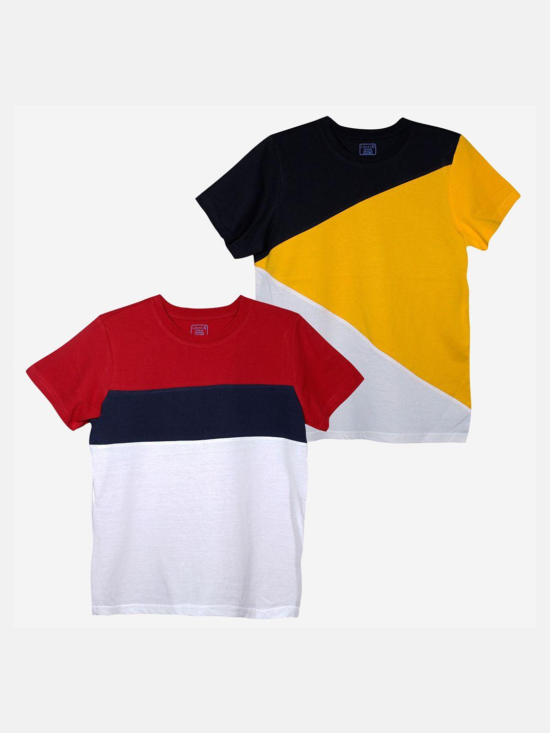 luke-&-lilly-boys-pack-of-2-multicoloured-colourblocked-t-shirts