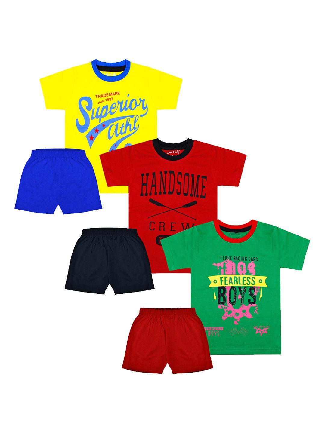 luke-&-lilly-boys-pack-of-3-printed-t-shirt-with-shorts