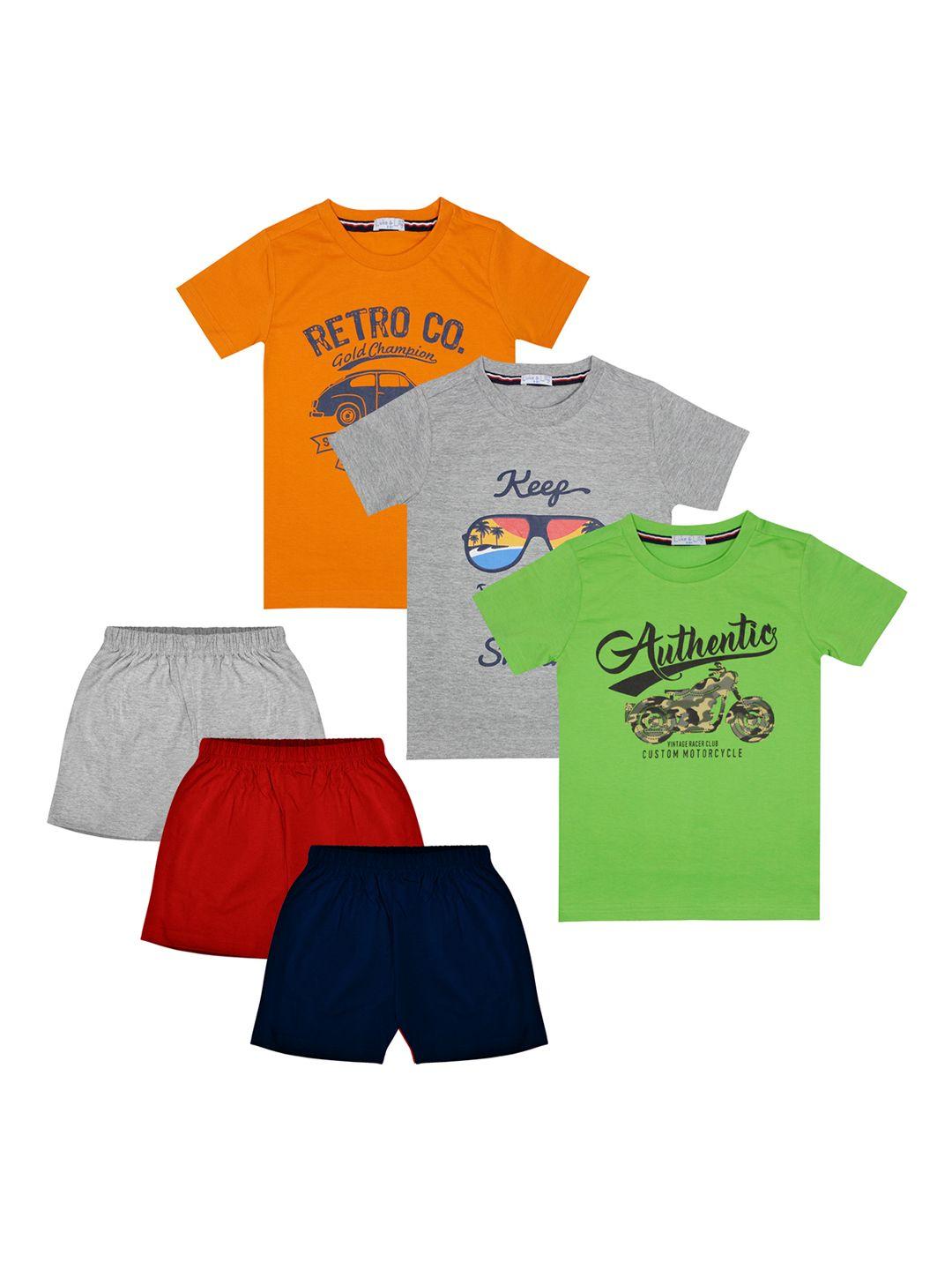 luke-&-lilly-boys-pack-of-3-printed-t-shirt-with-shorts