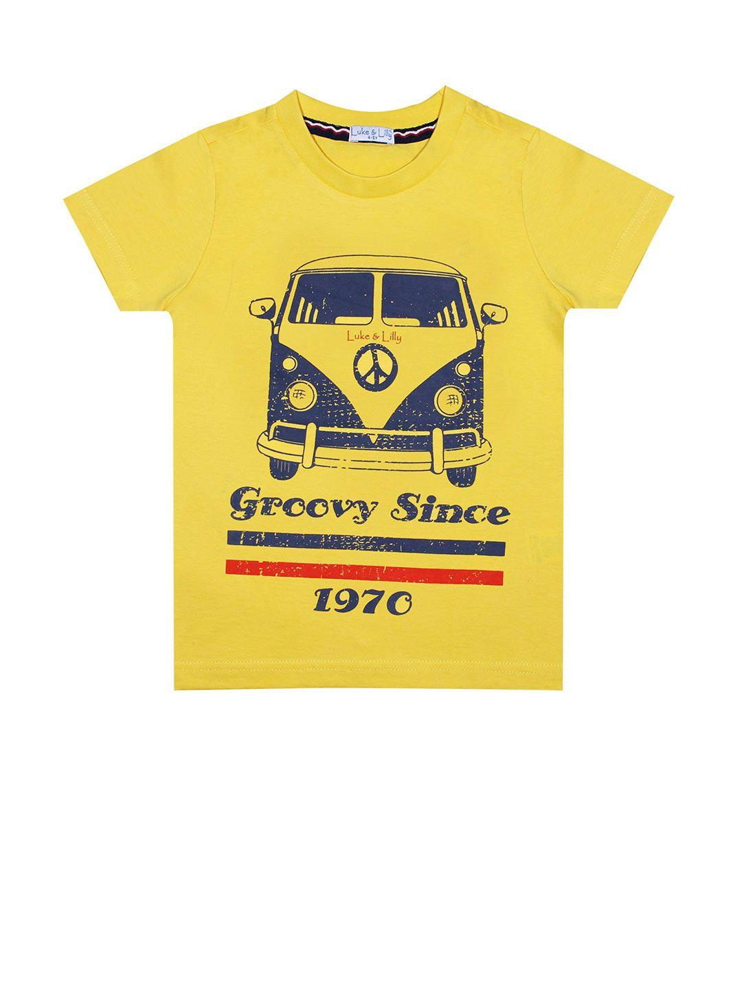 luke-&-lilly-boys-yellow-printed-cotton-t-shirt