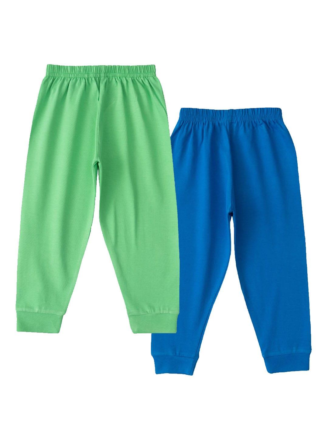 luke & lilly infant boys pack of 2 pure cotton mid-rise joggers